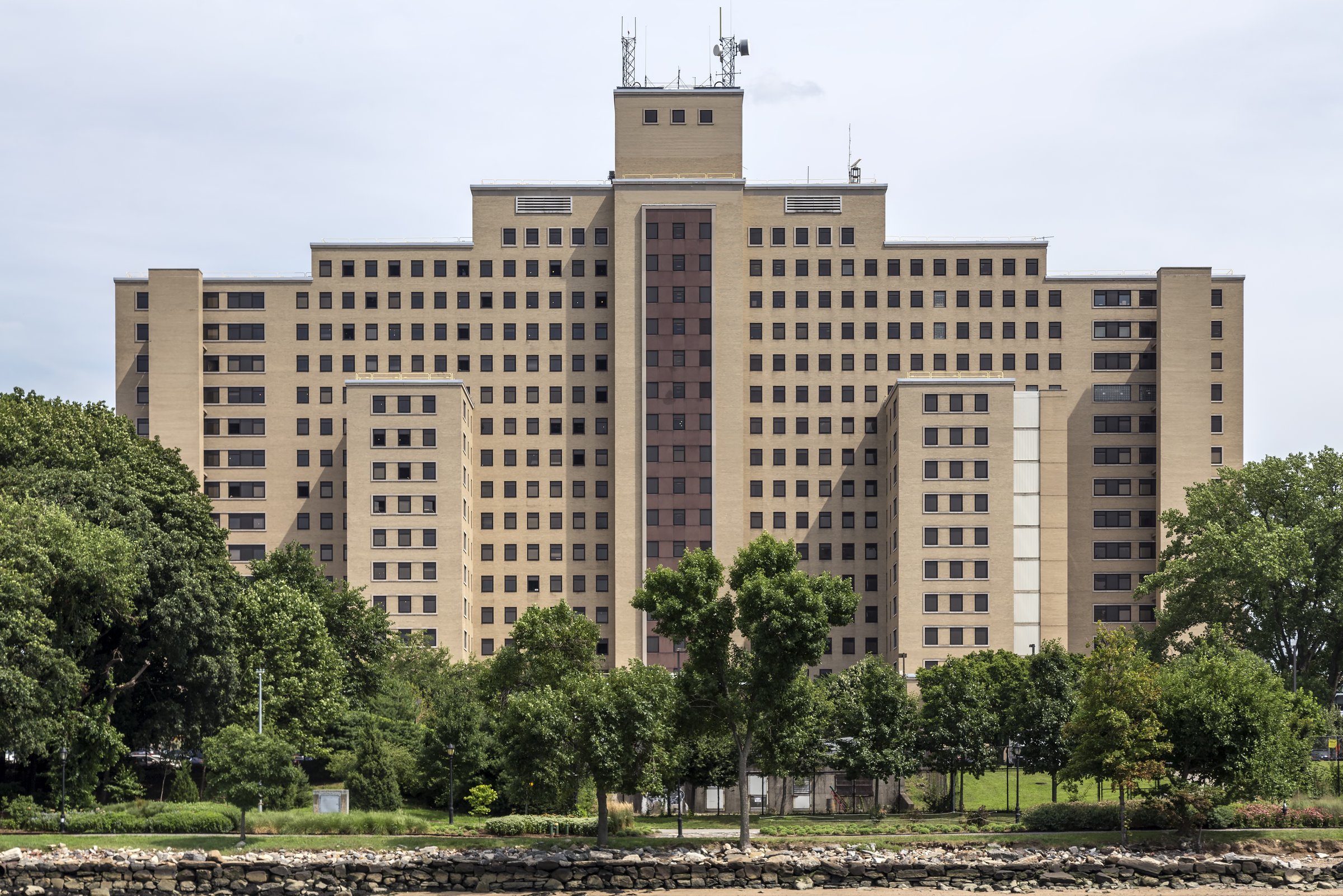 Manhattan Psychiatric Center, viewed from across the Harlem River